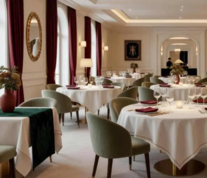 Moderní světlý interiér restaurace Tajný Salon