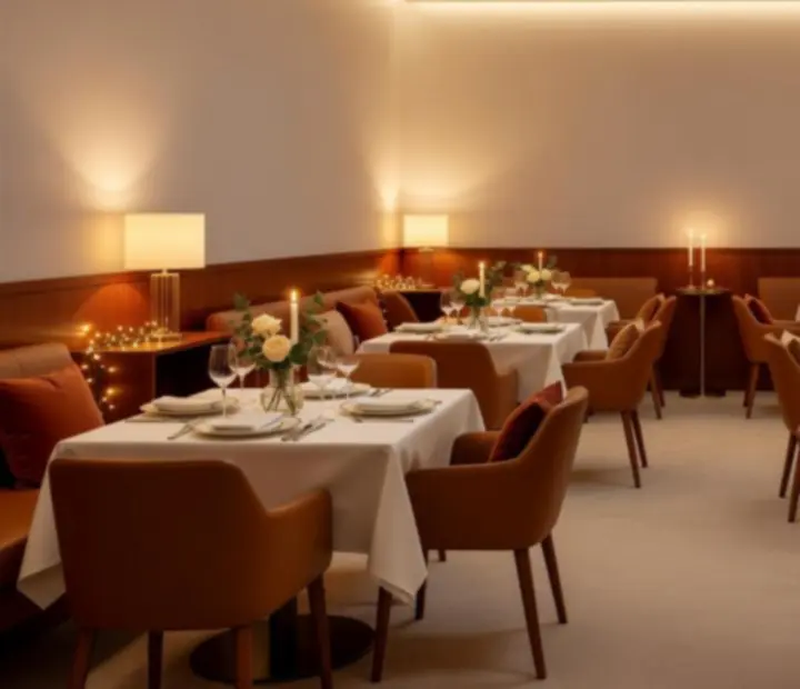 Soukromý salonek restaurace Tajný Salon připravený pro menší skupinovou oslavu