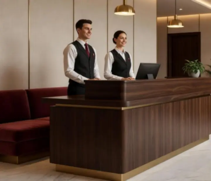 Elegantně prostřený stůl v restauraci Tajný Salon připravený na večerní rezervaci.